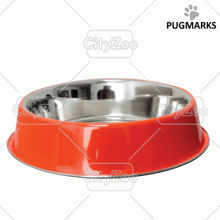 CHÉN INOX CHỐNG KIẾN MÀU CAM PUGMARKS FEEDY