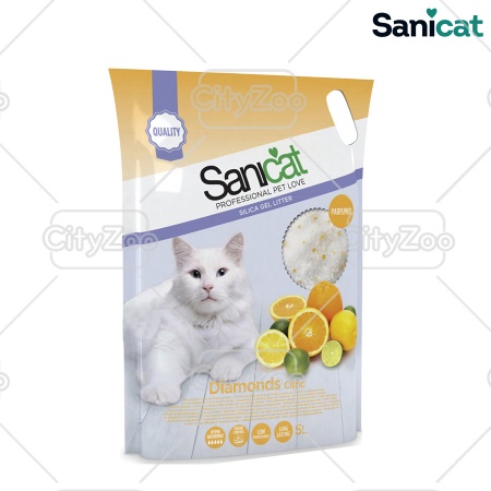 SANICAT SILICA GEL-  CÁT THỦY TINH HƯƠNG CAM CHANH