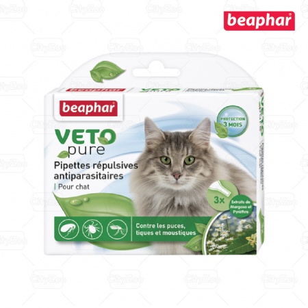 BEAPHAR VETOPURE FLEA&TICK SPOT ON BIO GREEN - NHỎ GÁY NGĂN NGỪA VE CHO MÈO