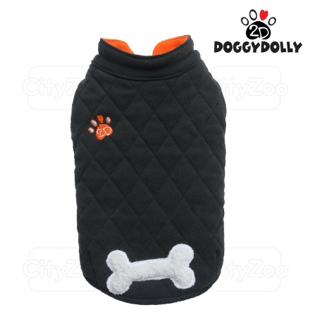 DOGGYDOLLY Winter - Áo lạnh đen cam hình xương