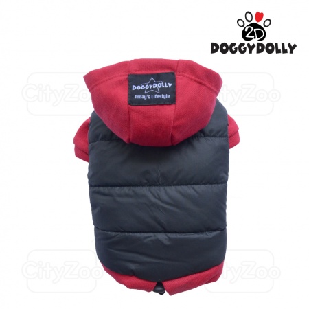 DOGGYDOLLY Winter - Áo phao nón đỏ