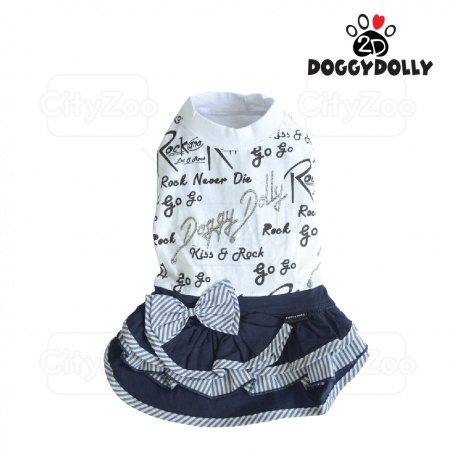 DOGGYDOLLY Dress - Đầm áo thun trắng