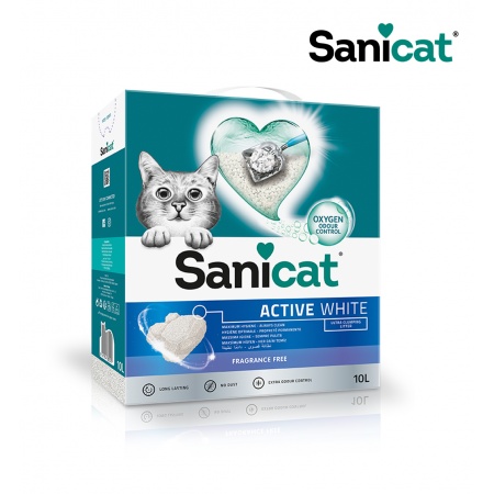 SANICAT BENTONITE - CÁT VỆ SINH ACTIVE WHITE 10 L