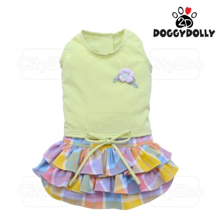 DOGGYDOLLY Dress - Váy bộ nhiều màu áo xanh Pug & French Bulldog