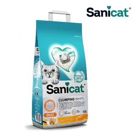 SANICAT CLUMPING WHITE DUO - CÁT VỆ SINH QUÝT VANI 10L