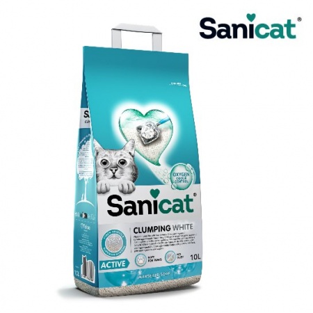 SANICAT CLUMPING WHITE ACT - CÁT VỆ SINH HẠT TRẮNG 10L