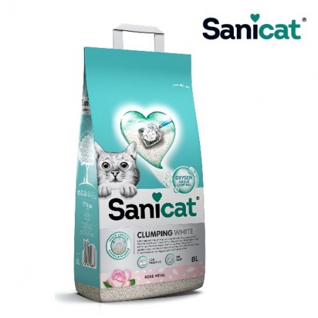 SANICAT CLUMPING WHITE ROS - CÁT VỆ SINH HOA HỒNG 8L