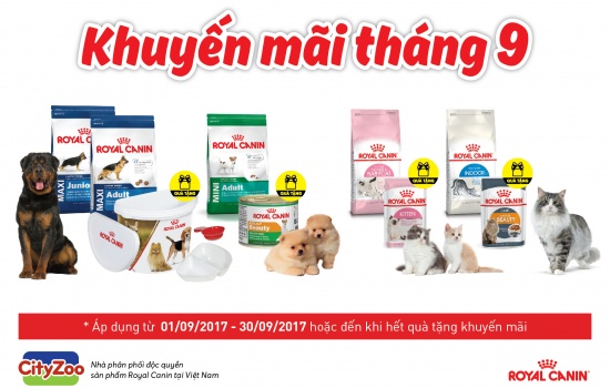 ROYAL CANIN: KHUYẾN MÃI THÁNG 9