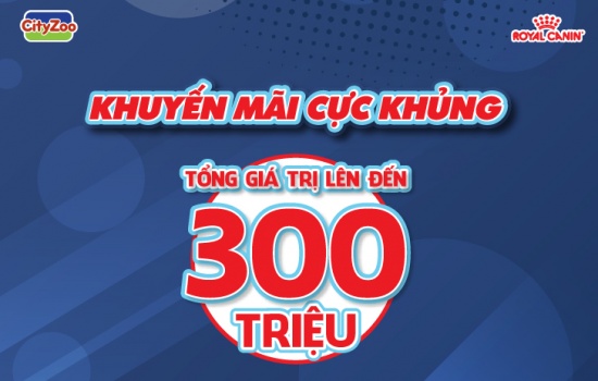 ROYAL CANIN KHUYẾN MÃI LÊN ĐẾN 300 TRIỆU VNĐ !